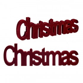 Statua Decorativa Christmas 11 x 2,5 x 36,5 cm Rosso Legno