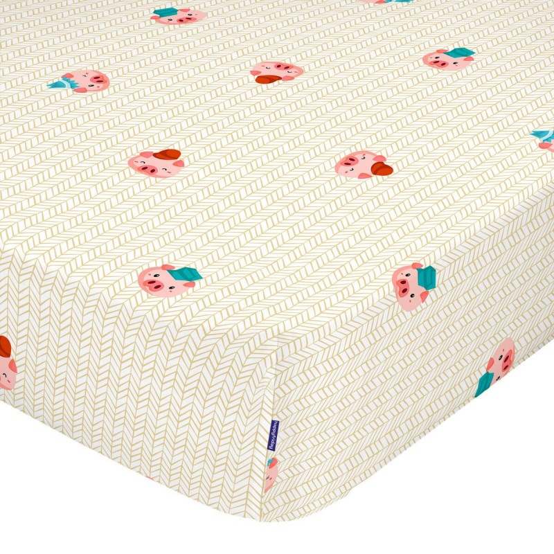 Lenzuolo con angoli HappyFriday MR FOX Multicolore 90 x 200 x 32 cm