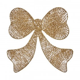 Decorazione Natalizia Dorato Metallo Fiocco 30 x 0,2 x 33 cm