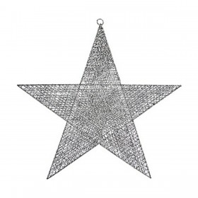Decorazione Natalizia Argentato Stella 50 x 51,5 x 0,5 cm Metallo