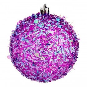 Palle di Natale Ø 8 cm 6 Unità Viola PVC