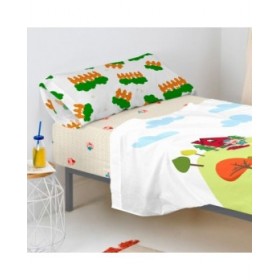 Lenzuolo con angoli HappyFriday MR FOX Multicolore 90 x 200 x 32 cm