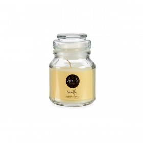 Candela Profumata Vaniglia Beige Vetro Cera (7 x 10 x 7 cm) (12 Unità)