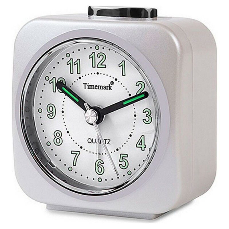 Orologio-Sveglia Analogico Timemark Bianco Silenzioso con suono Modalità notte