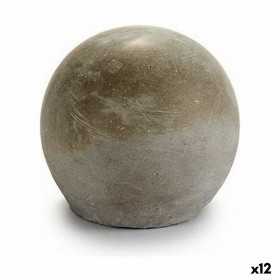 Statua Decorativa Grigio Cemento Sfera (10 x 10 x 10 cm) (12 Unità)