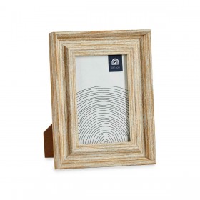 Cornice Portafoto Cristallo Dorato Legno Marrone Plastica (16,2 x 2 x 21 cm) (6 Unità)