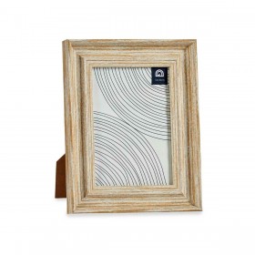 Cornice Portafoto Cristallo Dorato Legno Marrone Plastica (19 x 2 x 24 cm) (6 Unità)