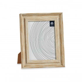 Cornice Portafoto Cristallo Dorato Legno Marrone Plastica (21 x 2 x 26 cm) (6 Unità)