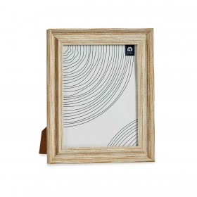 Cornice Portafoto Cristallo Dorato Legno Marrone Plastica (26 x 2 x 31 cm) (6 Unità)