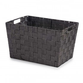 Cestino Nero Stoffa 25 x 20 x 35 cm (12 Unità)