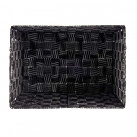 Cestino Nero Stoffa 25 x 20 x 35 cm (12 Unità)