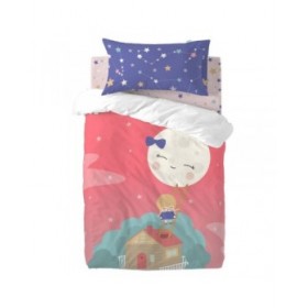 Set di copripiumino HappyFriday Happynois Moon Dream Multicolore Culla Neonato 2 Pezzi