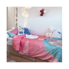 Set di copripiumino HappyFriday Happynois Moon Dream Multicolore Singolo 2 Pezzi