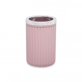 Bicchiere Portaspazzolini da Denti Rosa Plastica 32 Unità (7,5 x 11,5 x 7,5 cm)