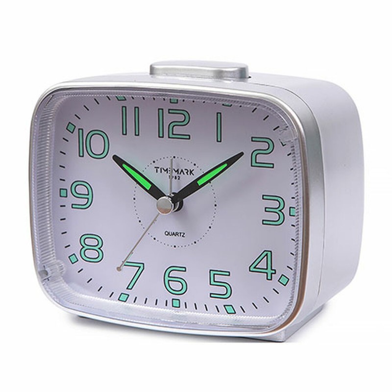 Orologio Sveglia Timemark 12 x 9,5 x 6,5 cm Tradizionale Analogico Argentato