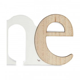 Cornice Portafoto Home Bianco Marrone Legno MDF 40 x 13,5 x 1,7 cm (6 Unità)