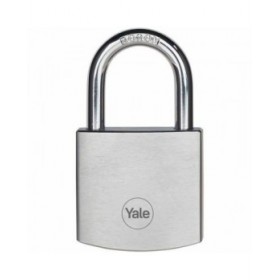 Lucchetto con chiave Yale Ottone Acciaio Rettangolare Argentato