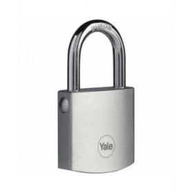 Lucchetto con chiave Yale Ottone Acciaio Rettangolare Argentato