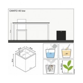 Vaso Lechuza 40 x 40 x 40 cm Grigio polipropilene Plastica