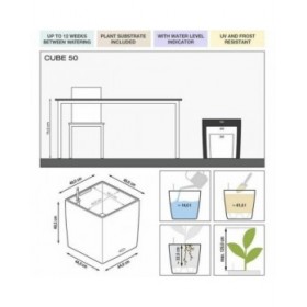 Vaso Autoirrigante Lechuza Bianco 50 x 50 cm polipropilene Plastica