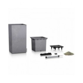 Vaso Lechuza 40 x 40 x 76 cm Grigio polipropilene Rettangolare