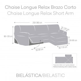 Rivestimento per chaise longue braccio corto destro Eysa JAZ Marrone 120 x 120 x 360 cm