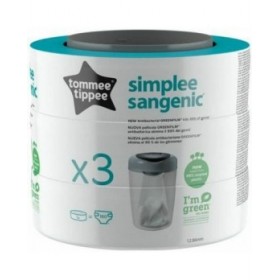 Sacchetti per la Spazzatura Tommee Tippee Sangenic Simplee 3 Unità