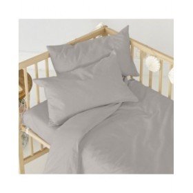 Lenzuolo con angoli HappyFriday BASIC KIDS Grigio 70 x 140 x 14 cm