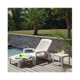 Tavolo aggiuntivo Grosfillex Bianco Resina Plastica 40 x 40 x 35 cm