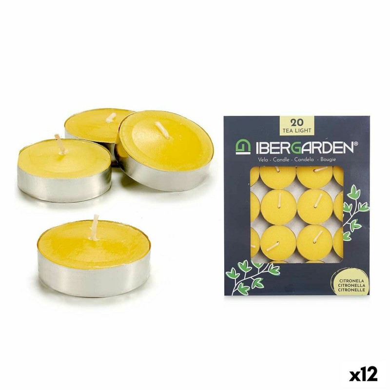 Set di Candele Citronella Giallo (12 Unità)