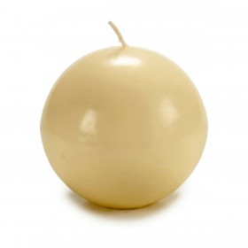Candela Crema Cera 10 x 10 x 10 cm (4 Unità)