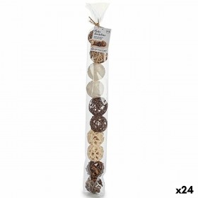Sfera Decorativa Bianco Marrone Nero Naturale (24 Unità)