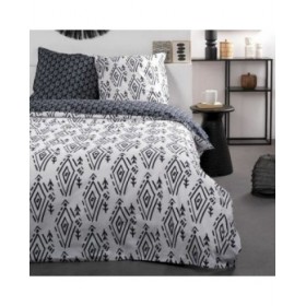 Set di copripiumino TODAY Bianco Nero 220 x 240 cm 3 Pezzi