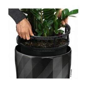 Vaso Lechuza Grigio Plastica (1 Unità)