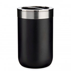 Portaspazzolini da Denti Nero Argentato Plastica 7,7 x 11,2 x 7,7 cm (6 Unità)