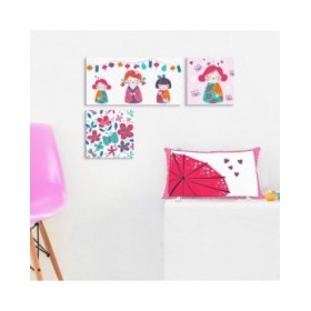 Tela HappyFriday Moshi Moshi Cherry blossom Multicolore 27 x 27 cm