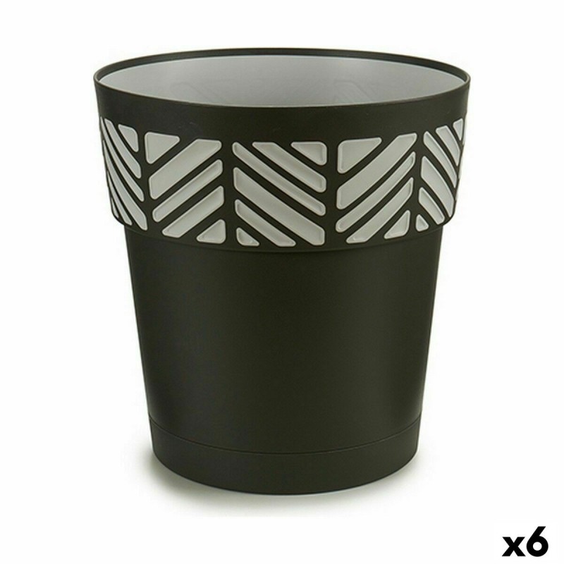 Vaso Autoirrigante Stefanplast Orfeo Antracite Plastica 29 x 29 x 29 cm (6 Unità)