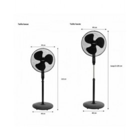 Ventilatore a Piantana Oceanic 683568 Nero 45 W