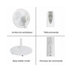 Ventilatore a Piantana Oceanic 684161 Bianco 45 W