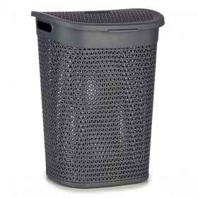 Cesto per i Panni Antracite Plastica 60 L 43,5 x 57,5 x 34 cm (6 Unità)