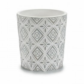 Vaso Modello Bianco Grigio Ceramica 12,3 x 12 x 12,3 cm (144 Unità)