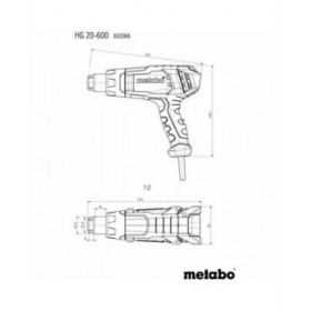 Pistola ad aria calda Metabo 602066000