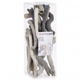Tronco Decorativo Grigio 9 x 27 x 9 cm (12 Unità)