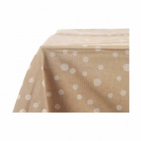 Tovaglia Jacquard Antimacchia Pois 140 x 180 cm Beige (8 Unità)