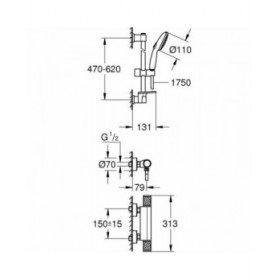 Colonna doccia Grohe Precision Feel Plastica