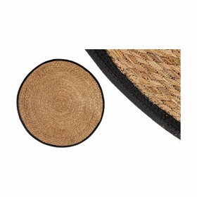 Tappeto Nero Naturale Fibra naturale 100 x 1 x 100 cm (8 Unità)