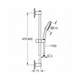 Colonna doccia Grohe Vitalio Comfort 110 Plastica
