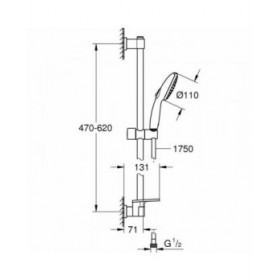 Colonna doccia Grohe Vitalio Start 110 Plastica