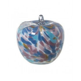 Statua Decorativa Alexandra House Living Azzurro Cristallo Mela 13 x 13 cm