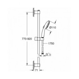 Colonna doccia Grohe Vitalio Start 110 Plastica
